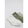Koala Boy 3lü Penye Soket Çorap 10133 Ekru