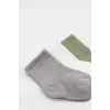 Koala Boy 3lü Penye Soket Çorap 10133 Gri