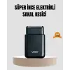 Kompakt Şarjlı Tıraş Makinesi Çift Yönlü Bıçaklı 45 Dakika Kullanım Süreli