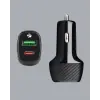 Kompakt Tasarımlı Type-C + USB Girişli Araç Şarj Başlığı
