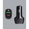 Kompakt Tasarımlı Type-C + USB Girişli Araç Şarj Başlığı