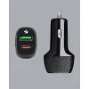 Kompakt Tasarımlı Type-C + USB Girişli Araç Şarj Başlığı