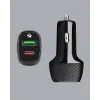 Kompakt Tasarımlı Type-C + USB Girişli Araç Şarj Başlığı