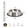 Köpekler İçin Pati Desenli Çelik  Su Kabı 30 Cm - 64 Oz - 2 LT