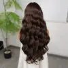 Koyu Kumral Daalı Fiber Sen Tül Peruk