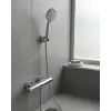 Krem Duş Başlığı Seti 4 Kademeli El Duşu Spiral Hortumlu Banyo Seti
