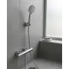 Krem Duş Başlığı Seti 4 Kademeli El Duşu Spiral Hortumlu Banyo Seti
