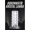 Kristal Lamba Masa Lambası Şarjlı Masa Lambası Dokunmatik Sensör Usb Şarjlı