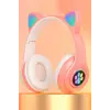 Kulak üstü Bluetooth Kulaklık - Renk: Pembe, Bluetooth Versiyon: 5.0, Mikrofon, Özellik: Kablolu
