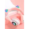 Kulak üstü Bluetooth Kulaklık - Renk: Pembe, Bluetooth Versiyon: 5.0, Mikrofon, Özellik: Kablolu