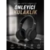 Kulak Üstü Kablosuz Bluetooth Kulaklık Gürültü Önleyici Ayarlanabilir
