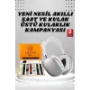 Kulak Üstü P9 Kablosuz Bluetooth Kulaklık ve 7 Kordonlu Akıllı Saat