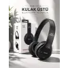 Kulak Üstü TF Kart ve AUX Destekli Ergonomik Bluetooth Kulaklık