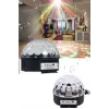 Küre Disko Topu Müzik Çalar Renkli Lazer Işıklı Bluetooth Disko Parti Işığı Kumandalı