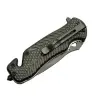 Kurtarma Çakısı Kırmızı 22 Cm Yarı Otomatik , Kemerlikli