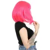 Küt Kahküllü Fiber Sen Peruk / Neon Pembe