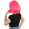 Küt Kahküllü Fiber Sen Peruk / Neon Pembe