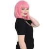 Küt Kahküllü Fiber Sen Peruk / Şeker Pembe