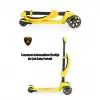 L5-2IN1-Y  LİSANSLI KATLANIR OTURAKLI IŞIKLI SCOOTER SARI