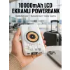 LCD Göstergeli Manyetik Powerbank Type C USB Girişli Yeni Nesil