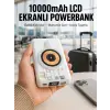 LCD Göstergeli Manyetik Powerbank Type C USB Girişli Yeni Nesil