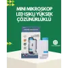 LED Aydınlatmalı 80–200 Kat Büyütmeli Cep Mikroskop