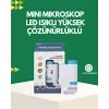 LED Aydınlatmalı 80–200 Kat Büyütmeli Cep Mikroskop