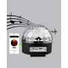 LED Disko Küresi Bluetooth Hoparlörlü Ritimle Senkronize Döner Işıklı