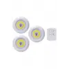 Led Lamba 3lü Uzaktan Kumandalı Yapışkanlı