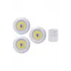 Led Lamba 3lü Uzaktan Kumandalı Yapışkanlı