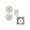 Led Lamba 3lü Uzaktan Kumandalı Yapışkanlı