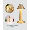 LED Masa Lambası 3 Renk Ayarlı Şarjlı Kablosuz Modern Tasarım Yeni Nesil