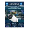 LED projeksiyon cihazı 4K çözünürlük 100000:1 kontrast Bluetooth Android 11 WiFi beyaz