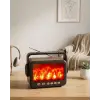 LED Şömine Efektli Kablosuz Hoparlör FM Radyo Müzik Çalar