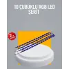 LED Yağmur Işığı Seti 10 Adet Meteor Çubuk Aydınlatma