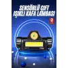 Ledli Şarjlı Kafa Lambası LED Şarjlı Su Geçirmez Kafa Feneri