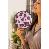 Leopar Desenli Kore Yelpaze 20 cm
