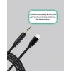Lightning to 3.5mm Aux Ses Dönüştürücü Kablo 1 Metre Stereo Uyumlu