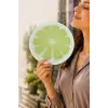 Limon Desenli Kore Yelpaze