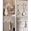 Lüks 5’li Duvar Askısı Banyo Mutfak İçin Havlu  Askılık