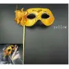 Lüks Taşlı Saplı Maskeli B Maskesi Altın Renk 35 cm