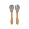 Mama Kaşığı ve Çatal Seti Powder Grey