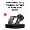 Manyetik Araç Telefon Tutucu ve Hızlı Şarj Adaptörü 2’li Set