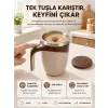 Manyetik Karıştırıcı Kupa USB Şarjlı Otomatik Karıştırma Çift Katmanlı