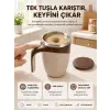 Manyetik Karıştırıcı Kupa USB Şarjlı Otomatik Karıştırma Çift Katmanlı