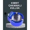 Masa Üstü Çakmaklı Küllük Paslanmaz Metal Gövde