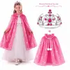 Masal Prensesi Pembe Pelerin Ve Taç Seti (85 Cm) Bx40