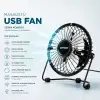 Masaüstü Mini USB Fan - Metal Gövdeli - Ultra Sessiz