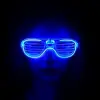 Mavi Led Işıklı Parti Gözlüğü - Neon 3 Modlu