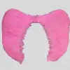 Mega Boy Pembe Renk Tüylü Melek Kanadı 100x85 cm